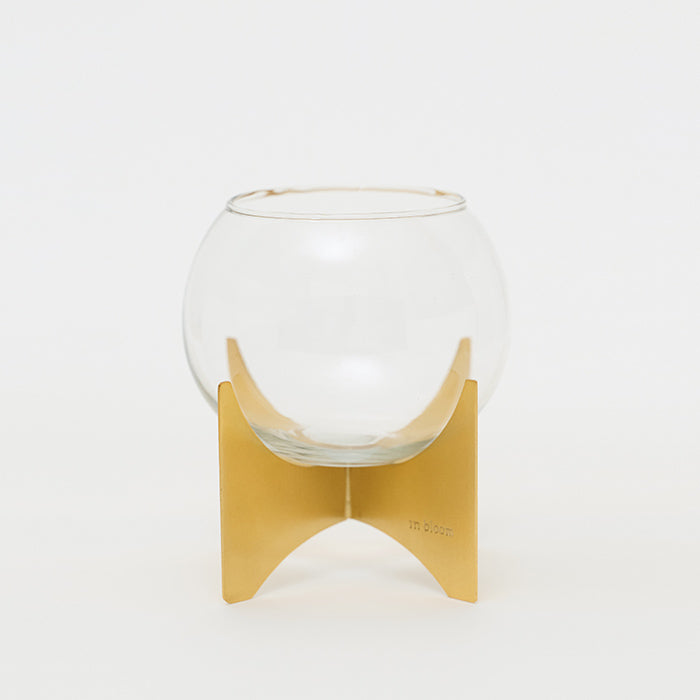 Glassbowl Base ガラスの器とスタンドのセット｜土を使わない観葉植物
