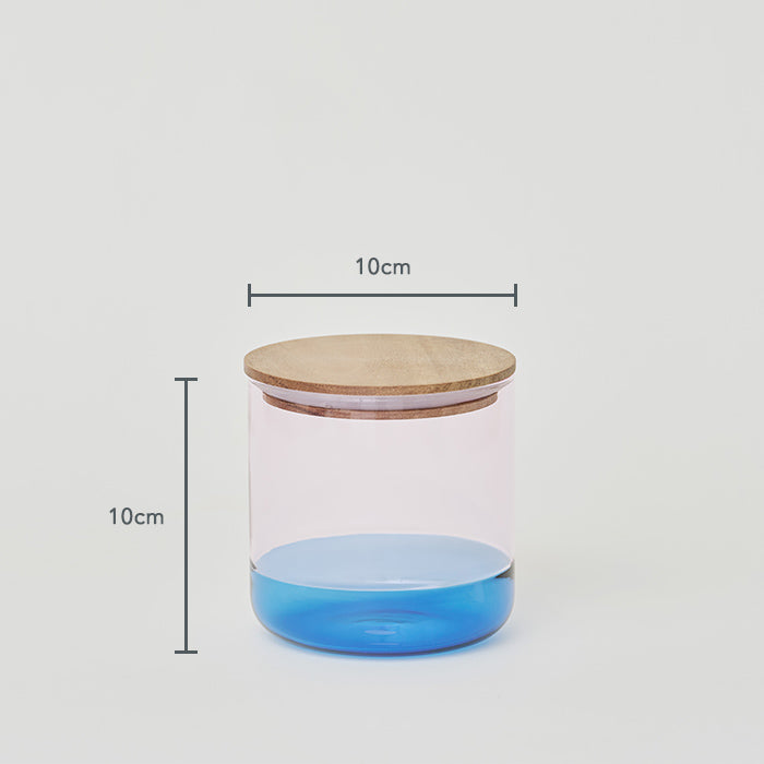 TWO TONE CANISTER Pink×Blue（ガラスキャニスター）｜土を使わない