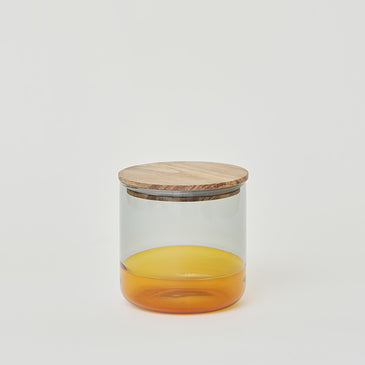 TWO TONE CANISTER Gray×Amber