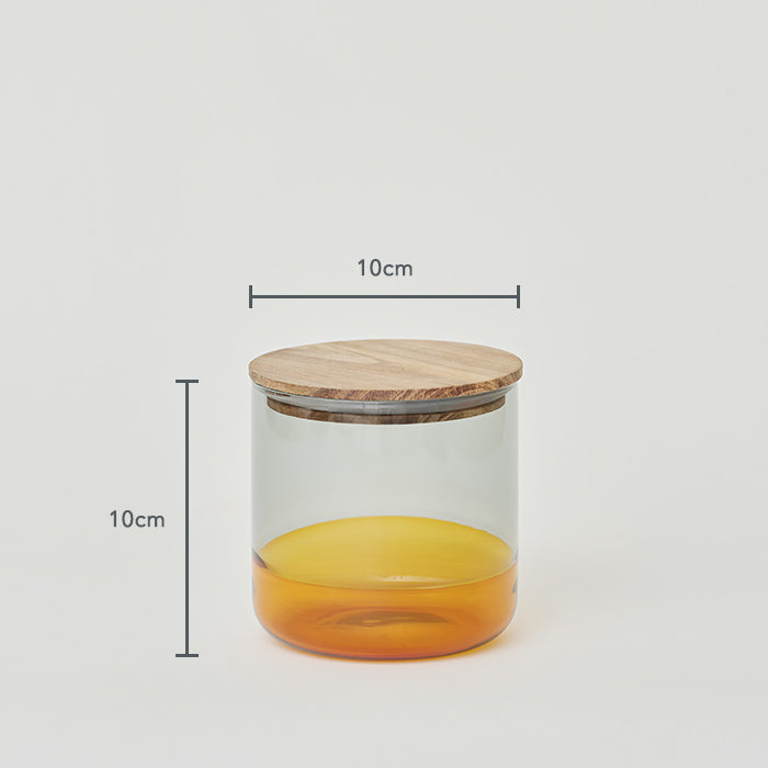 TWO TONE CANISTER Gray×Amber（ガラスキャニスター）｜土を使わない